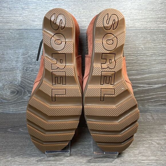 NWT Sorel Joan of Arctic Chelsea Wedge II Women’s Sz 10 Teak Brown Suede Boots - Picture 7 of 11